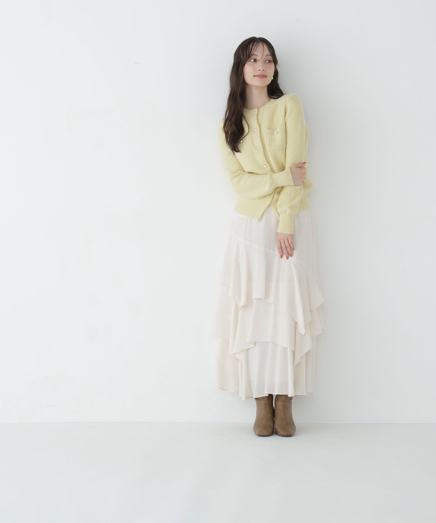  「ビーズミックスシリーズ ニットカーディガン　26AW」|ニット・セーター|