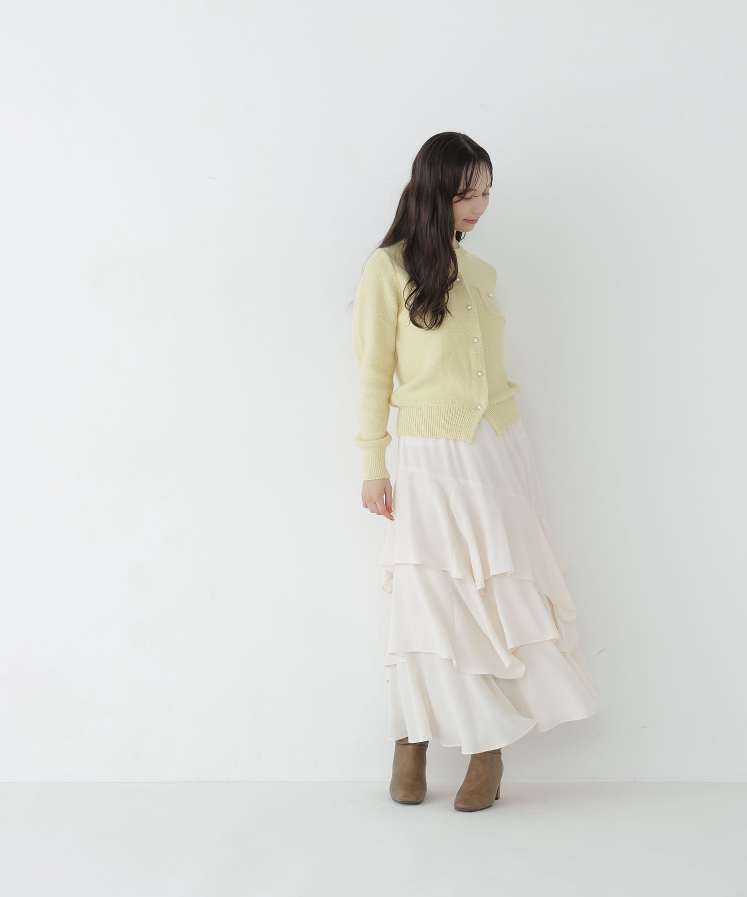  「ビーズミックスシリーズ ニットカーディガン　26AW」|ニット・セーター|