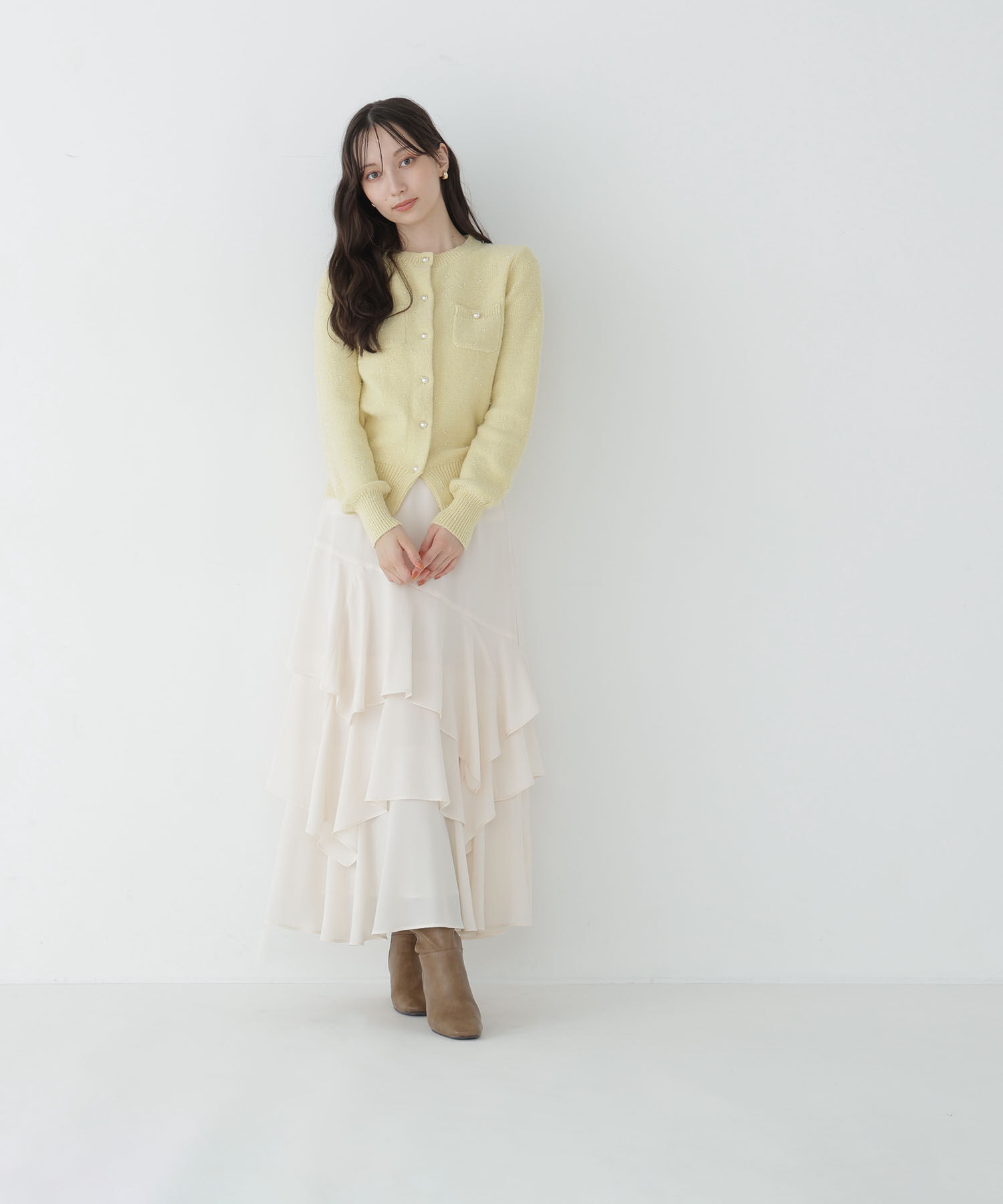  「ビーズミックスシリーズ ニットカーディガン　26AW」|ニット・セーター|