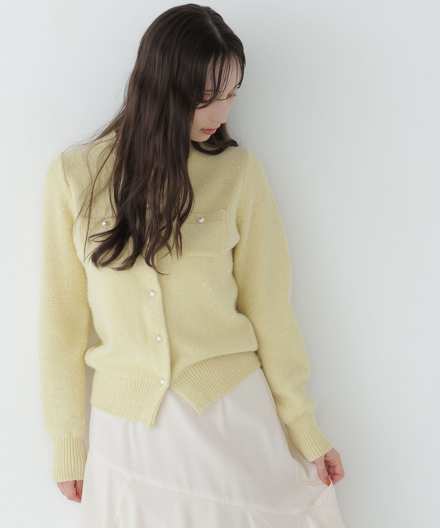  「ビーズミックスシリーズ ニットカーディガン　26AW」|ニット・セーター|
