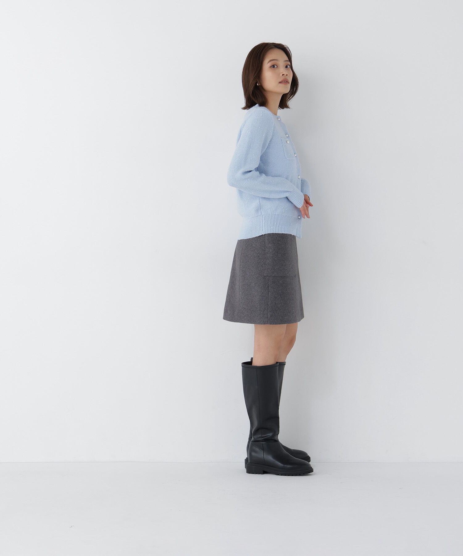  「ビーズミックスシリーズ ニットカーディガン　26AW」|ニット・セーター|