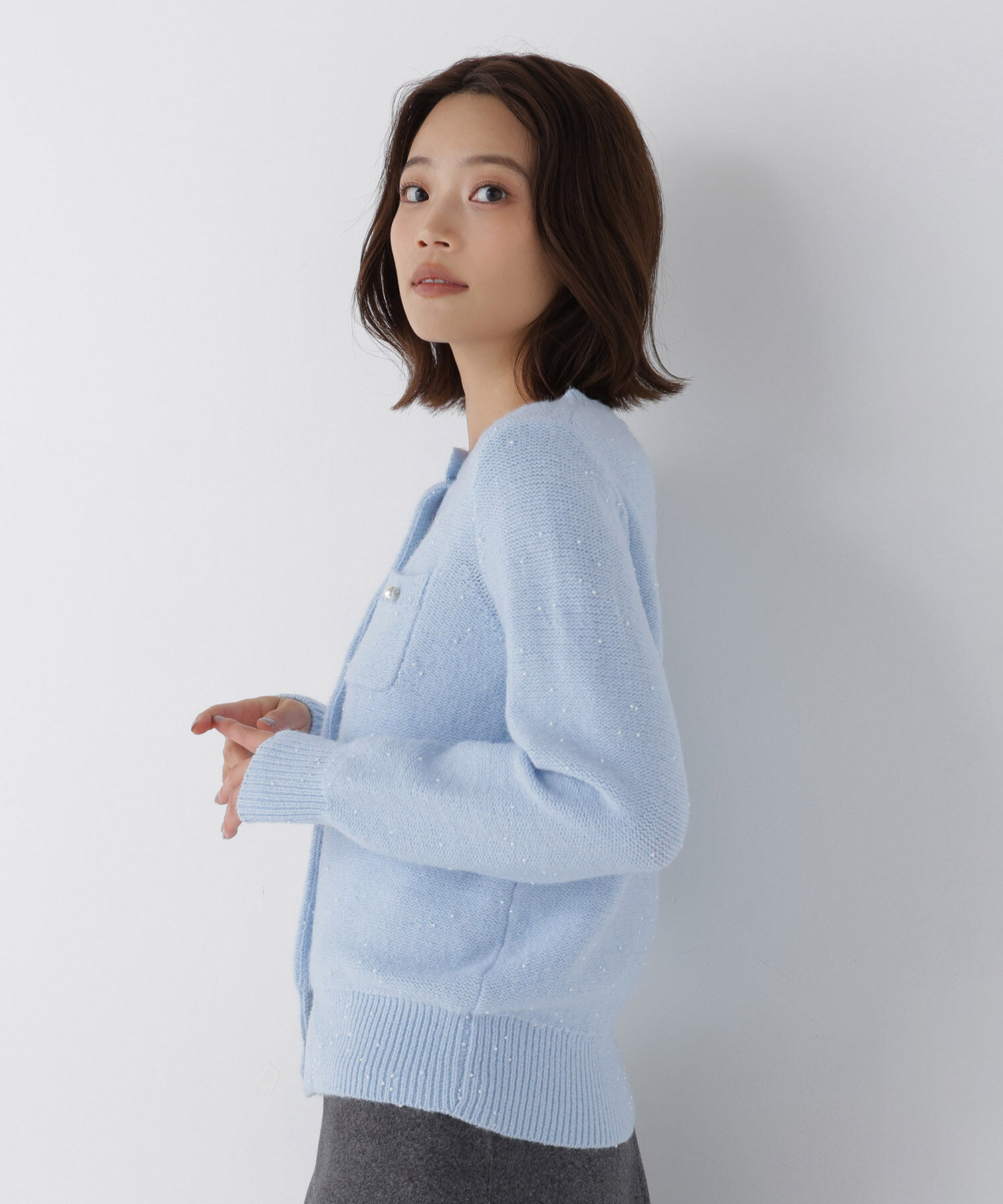  「ビーズミックスシリーズ ニットカーディガン　26AW」|ニット・セーター|