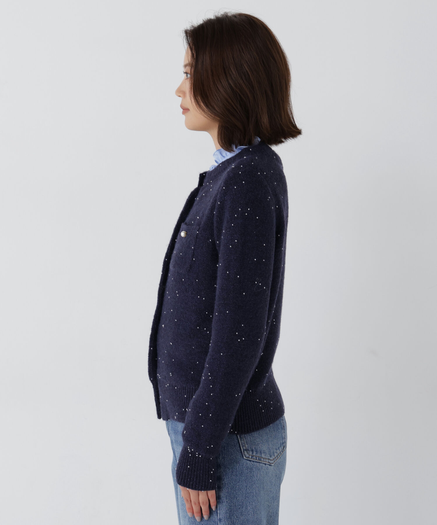  「ビーズミックスシリーズ ニットカーディガン　26AW」|ニット・セーター|