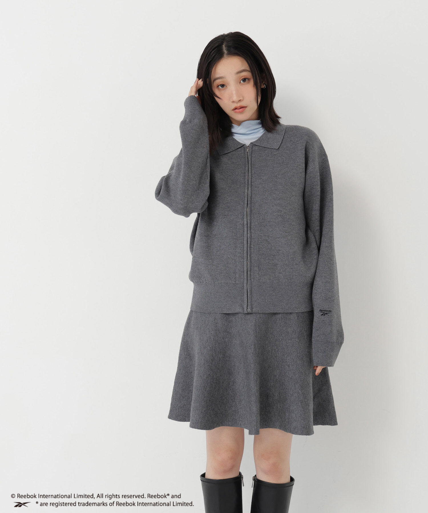 「〈N.〉＜Reebok別注＞ニットセットブルゾン」|ワンピース|