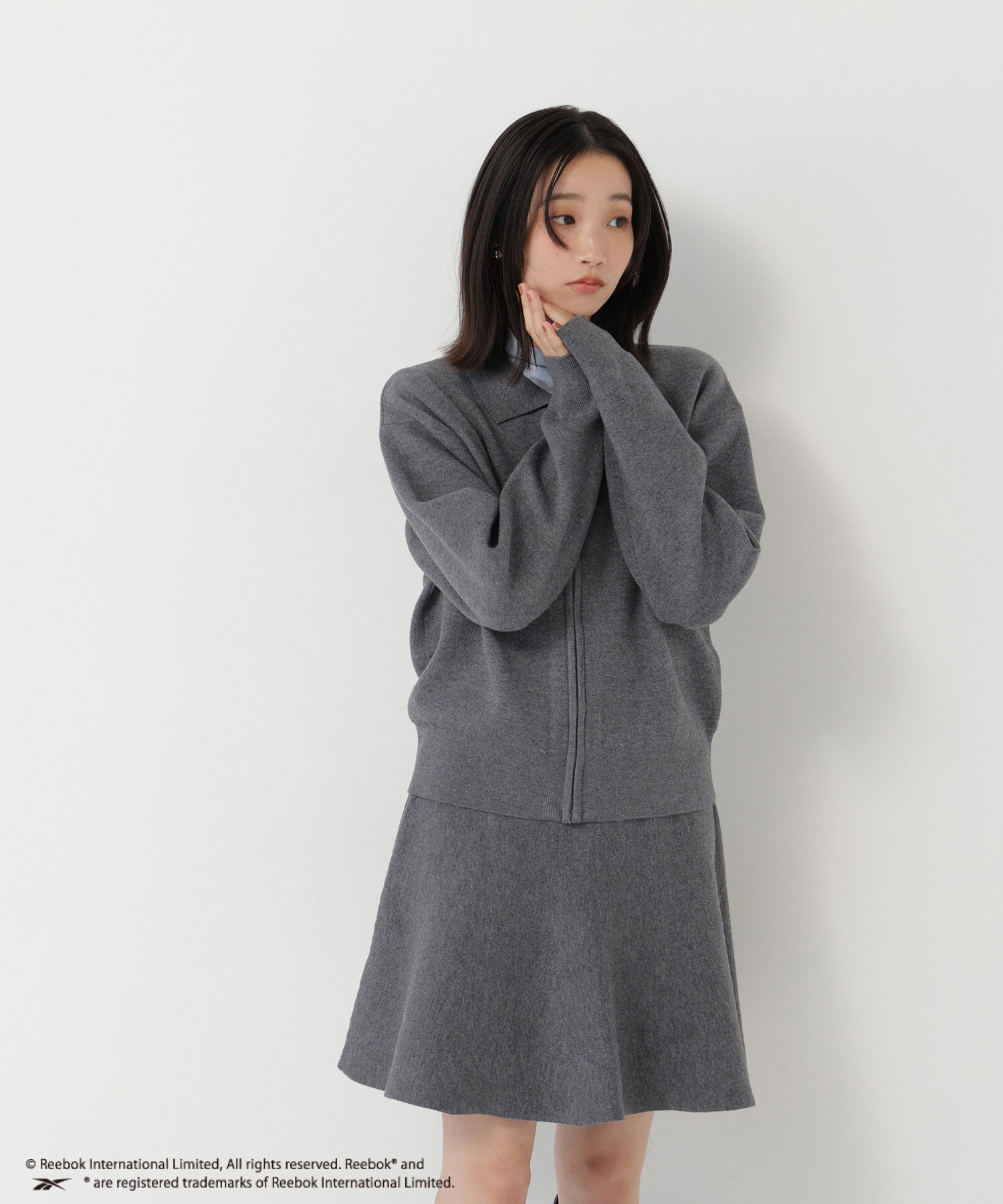  「〈N.〉＜Reebok別注＞ニットセットブルゾン」|ワンピース|