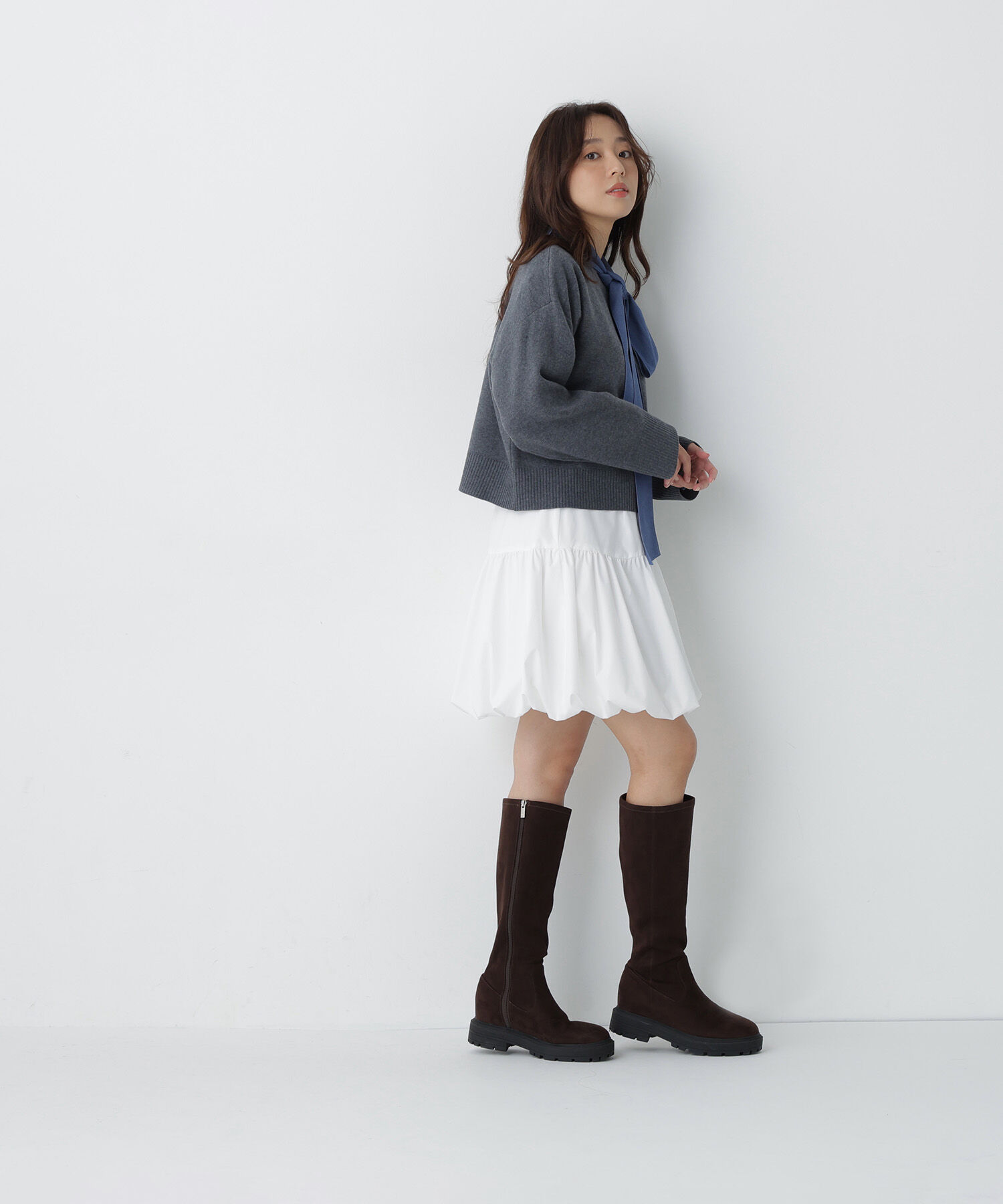  「クロップドダブルジャガードニット」|ニット・セーター|