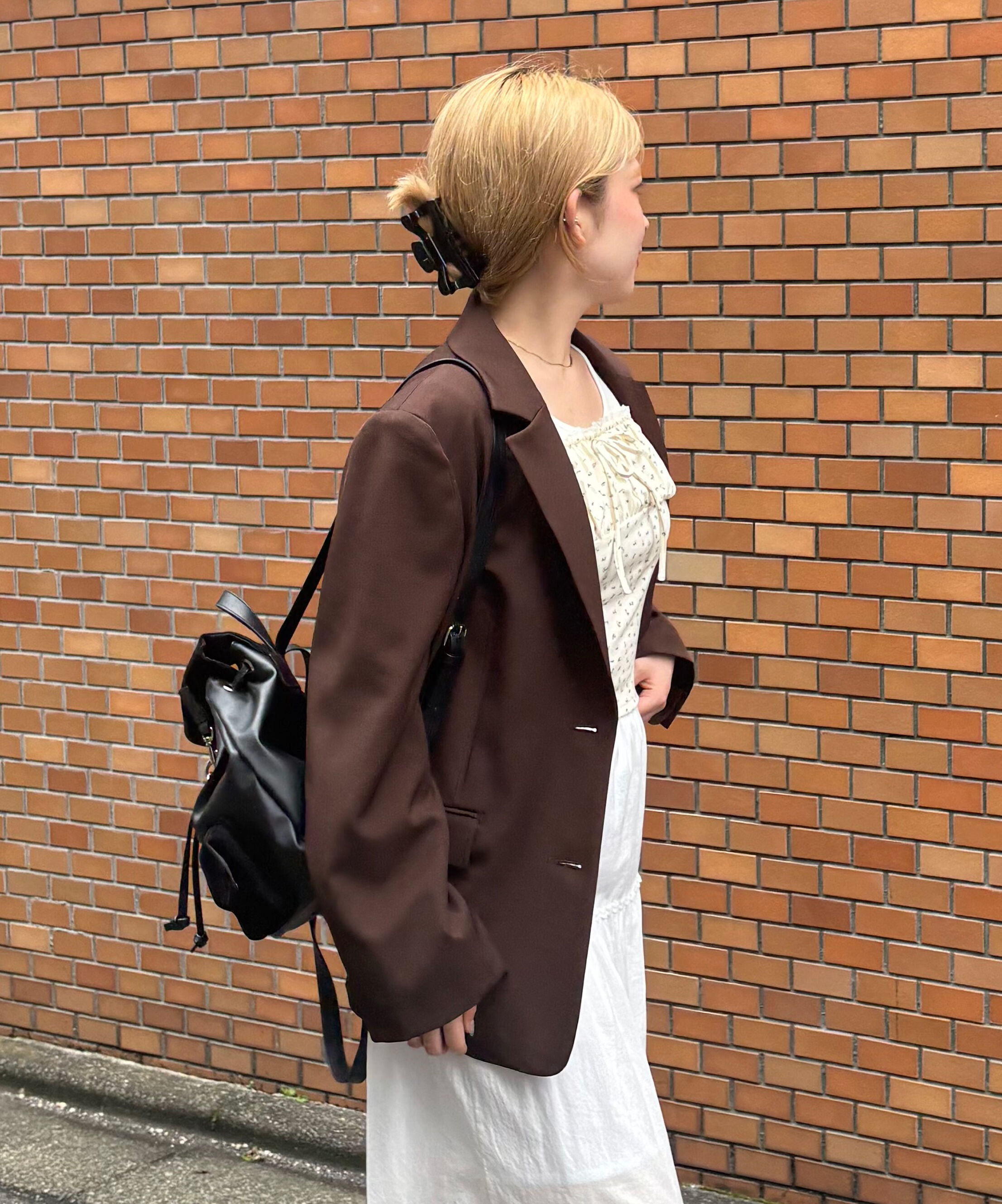 「〈セットアップ対応〉オーバーサイズシングルジャケット」|その他|