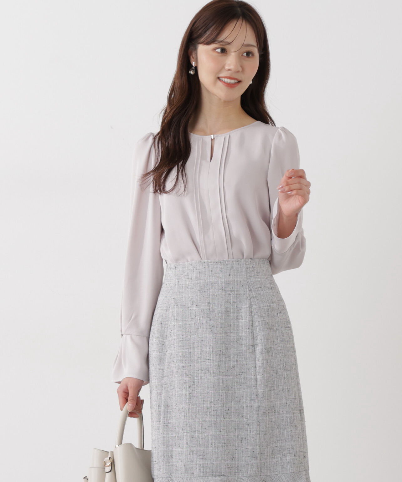 PROPORTION BODY DRESSING「＜ウォッシャブル＞ピンタックブラウス」|シャツ・ブラウス|