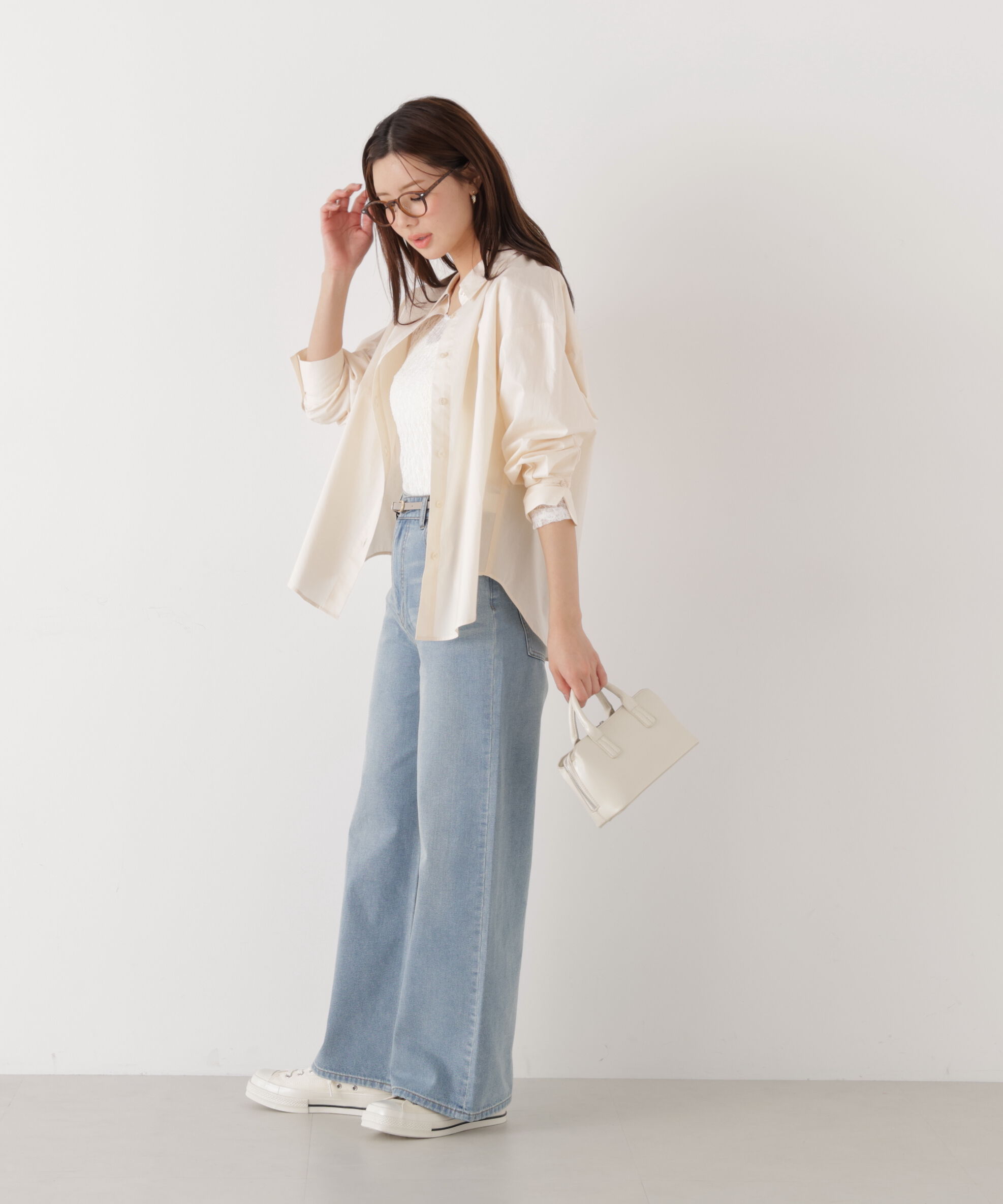 PROPORTION BODY DRESSING「〈a/mie〉オーバーシャツ　26SS」|シャツ・ブラウス|