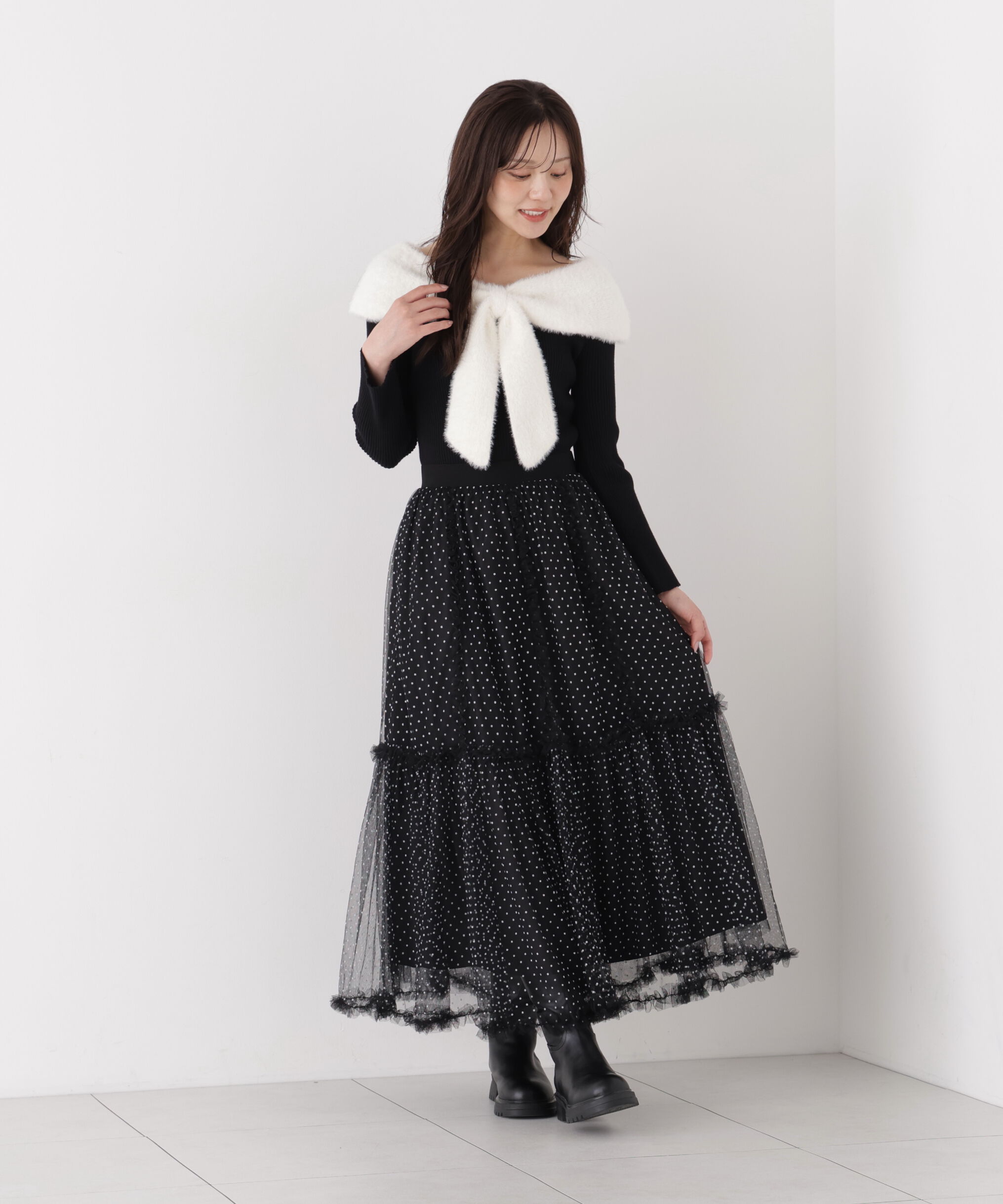 PROPORTION BODY DRESSING「＜EDIT COLOGNE＞フリルチュールスカート」|スカート|