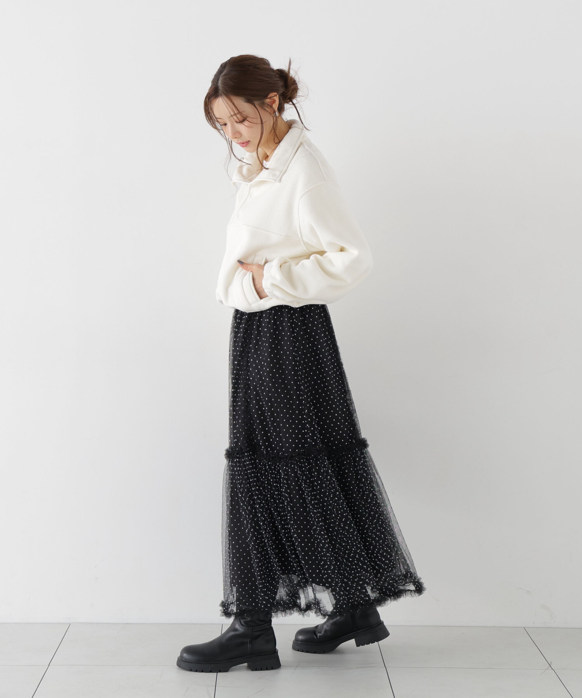 PROPORTION BODY DRESSING「＜EDIT COLOGNE＞フリルチュールスカート」|スカート|