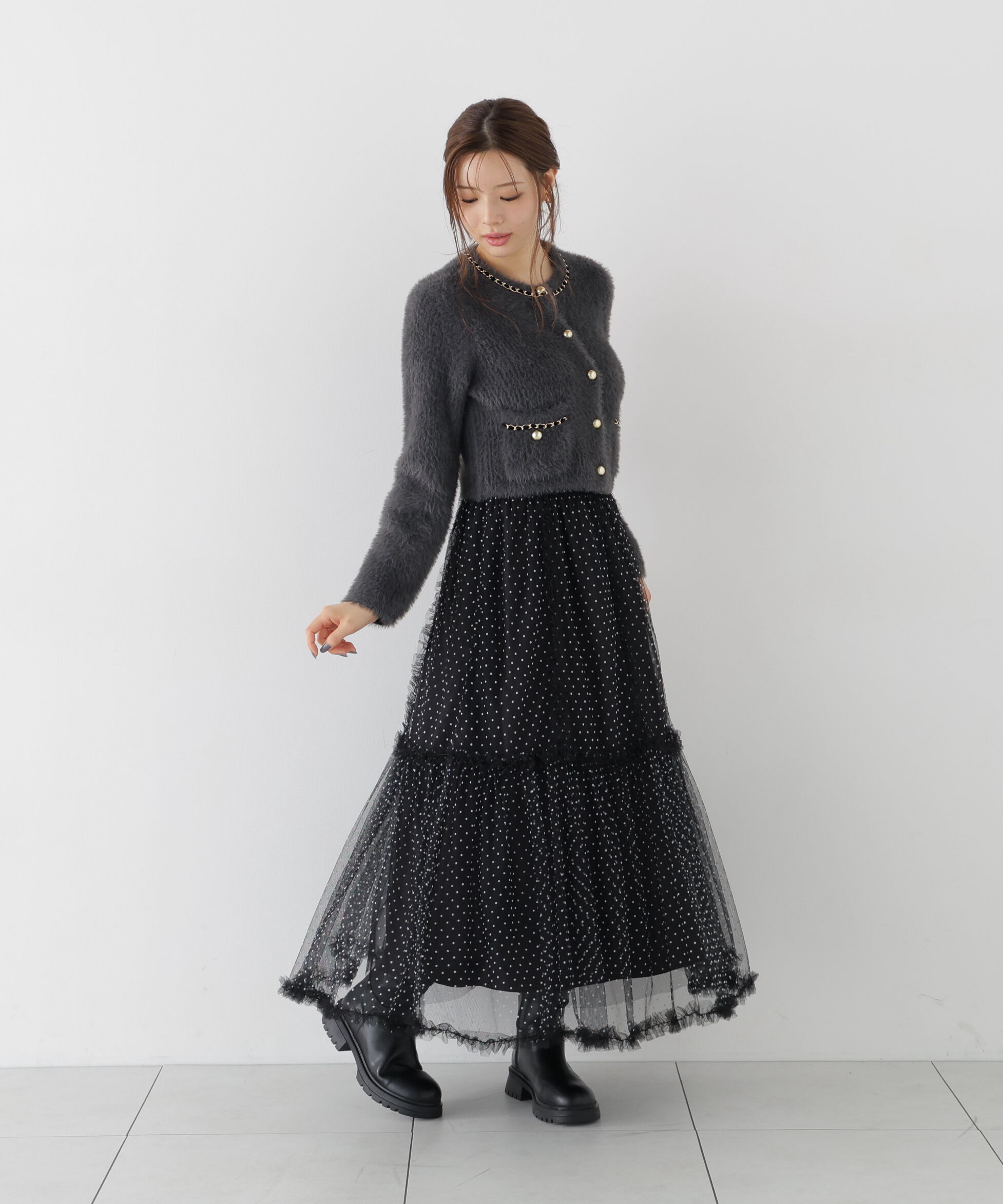 PROPORTION BODY DRESSING「＜EDIT COLOGNE＞フリルチュールスカート」|スカート|