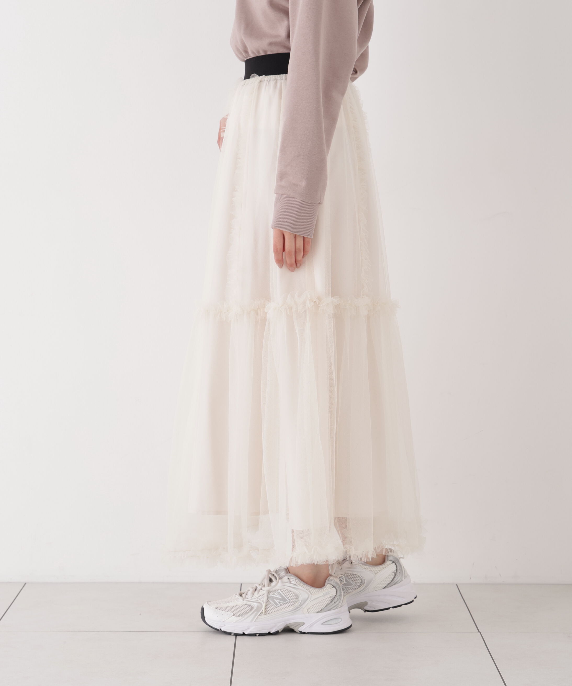 PROPORTION BODY DRESSING「＜EDIT COLOGNE＞フリルチュールスカート」|スカート|