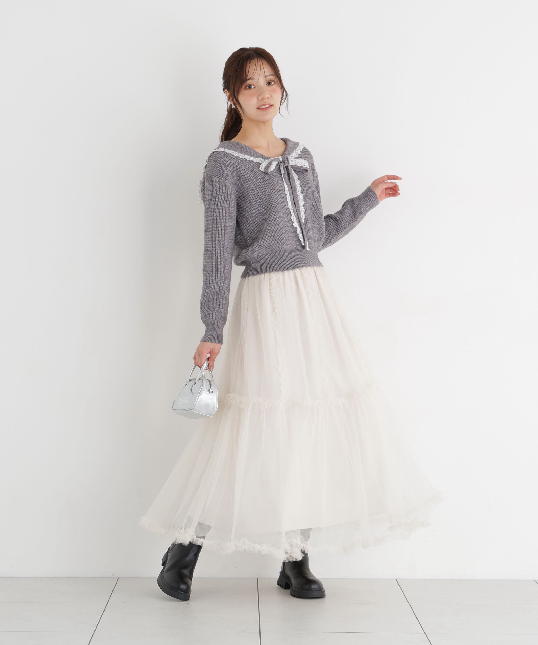 PROPORTION BODY DRESSING「＜EDIT COLOGNE＞フリルチュールスカート」|スカート|