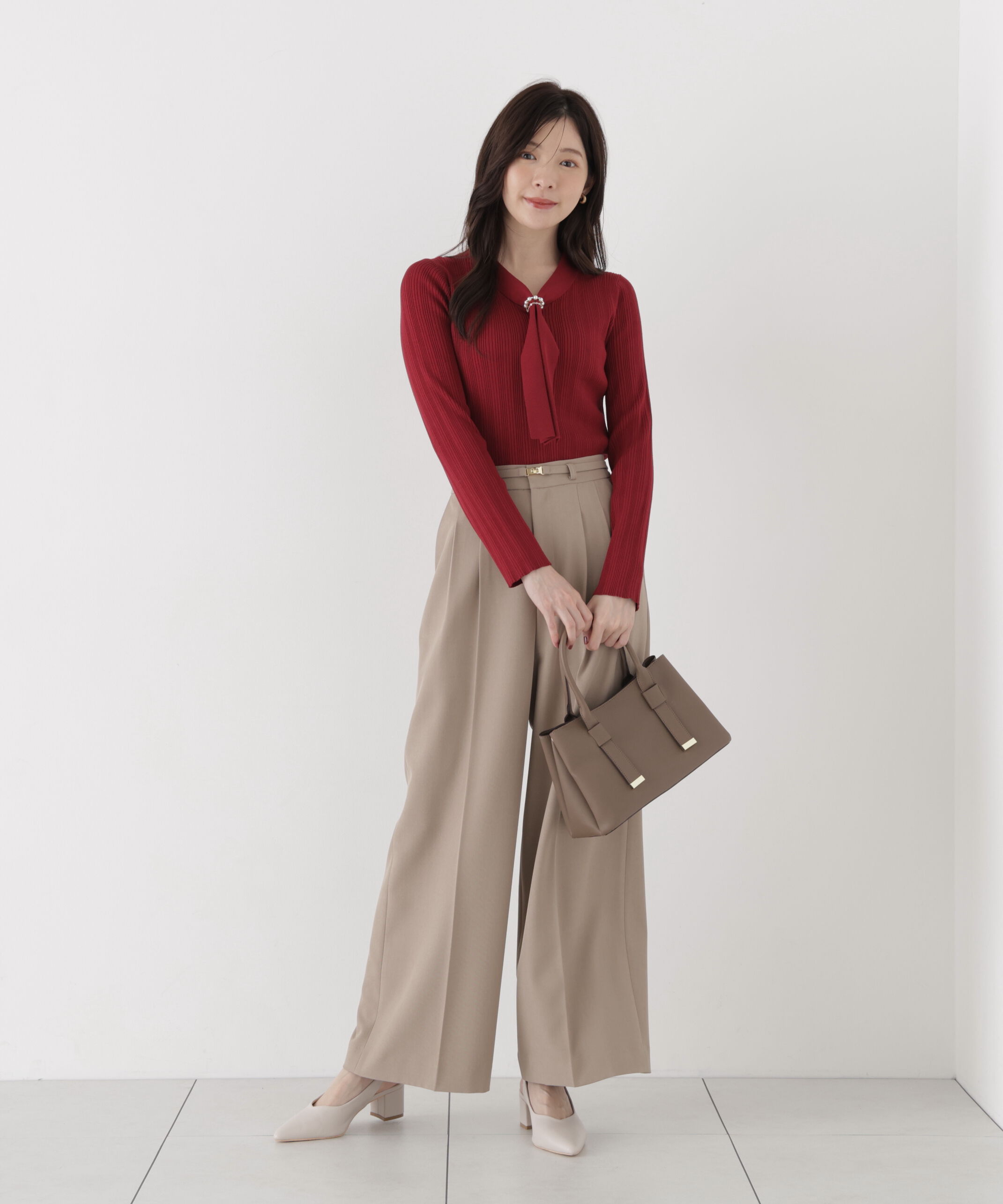 PROPORTION BODY DRESSING「チェーン付きボウタイニット」|ニット・セーター|