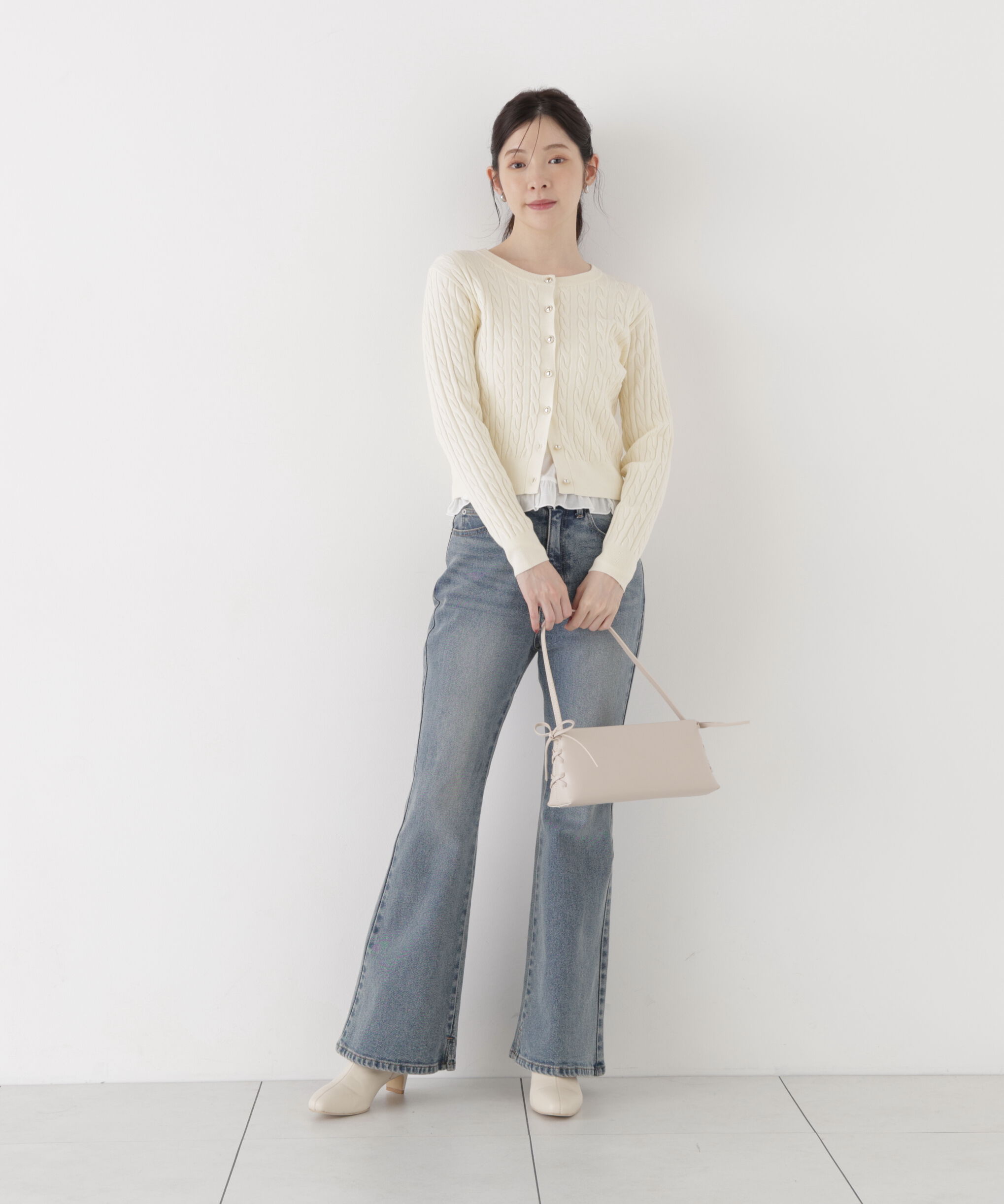 PROPORTION BODY DRESSING「＜加藤栞さん着用＞＜a/mie＞ケーブルニットカーディガン」|カーディガン|
