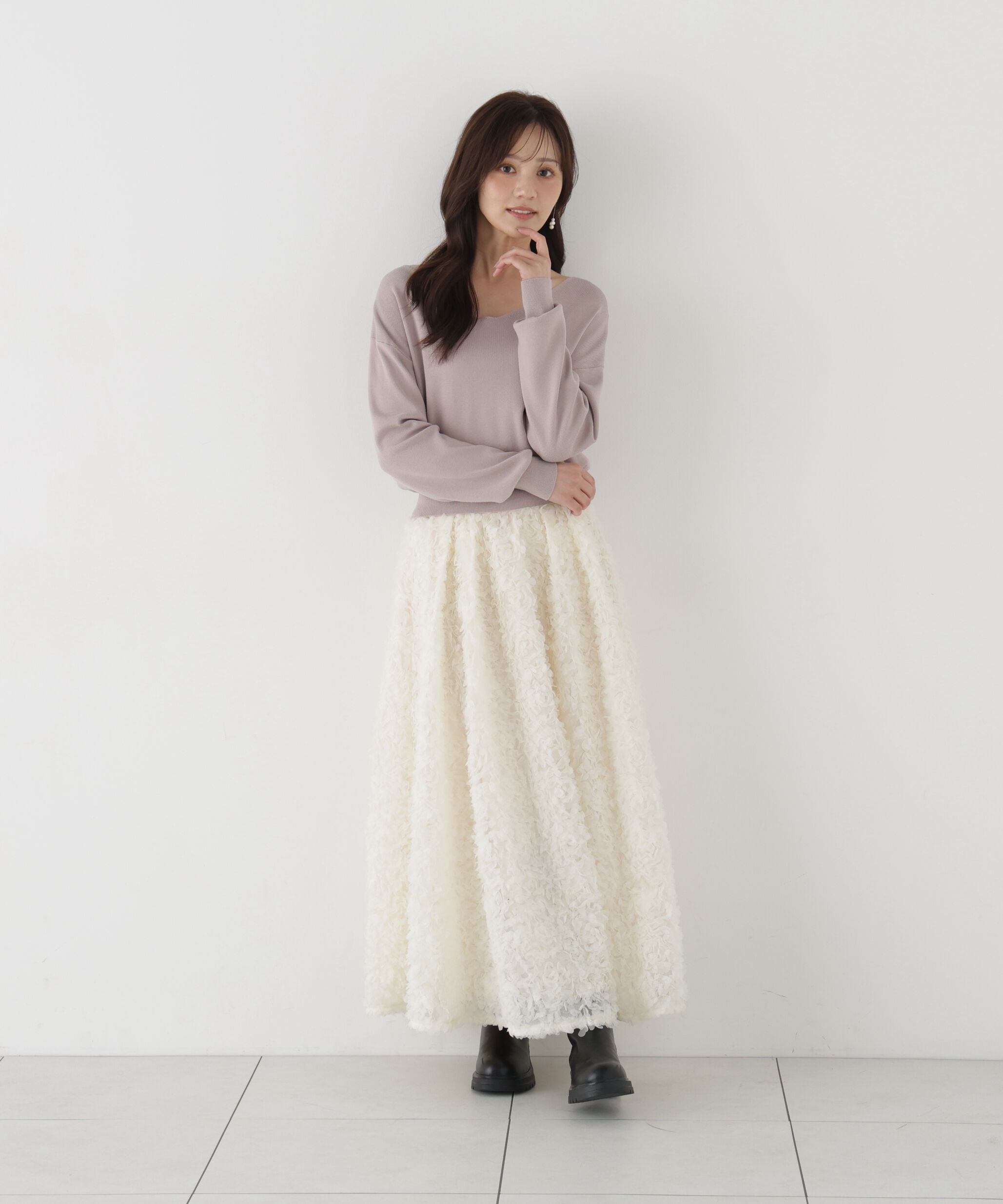 PROPORTION BODY DRESSING「チュールレーススカート」|スカート|