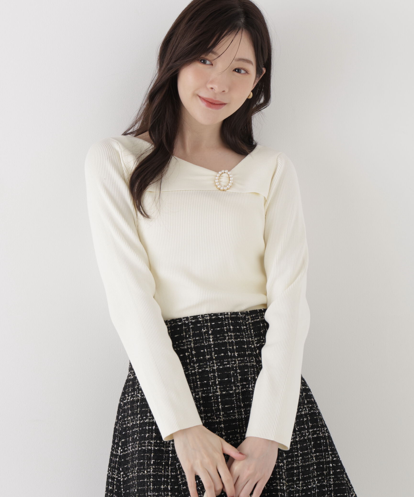 PROPORTION BODY DRESSING「アシメリブニット」|ニット・セーター|