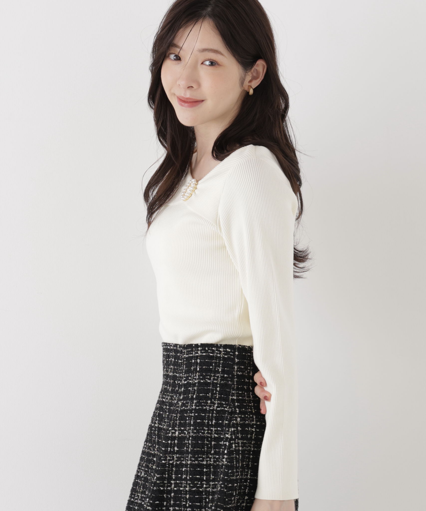 PROPORTION BODY DRESSING「アシメリブニット」|ニット・セーター|