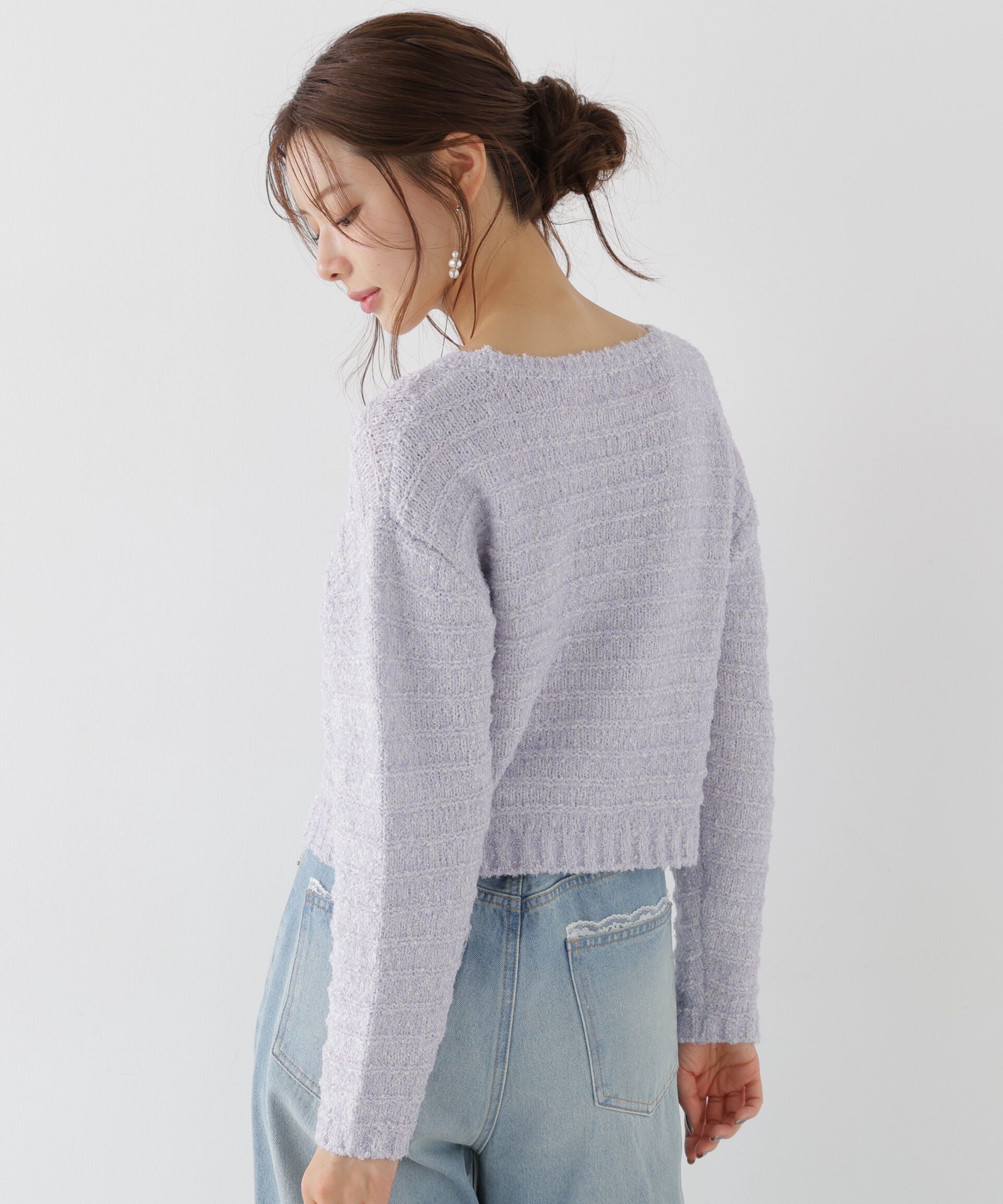 PROPORTION BODY DRESSING「＜加藤栞さん着用＞ラメブークレニットトップス」|ニット・セーター|
