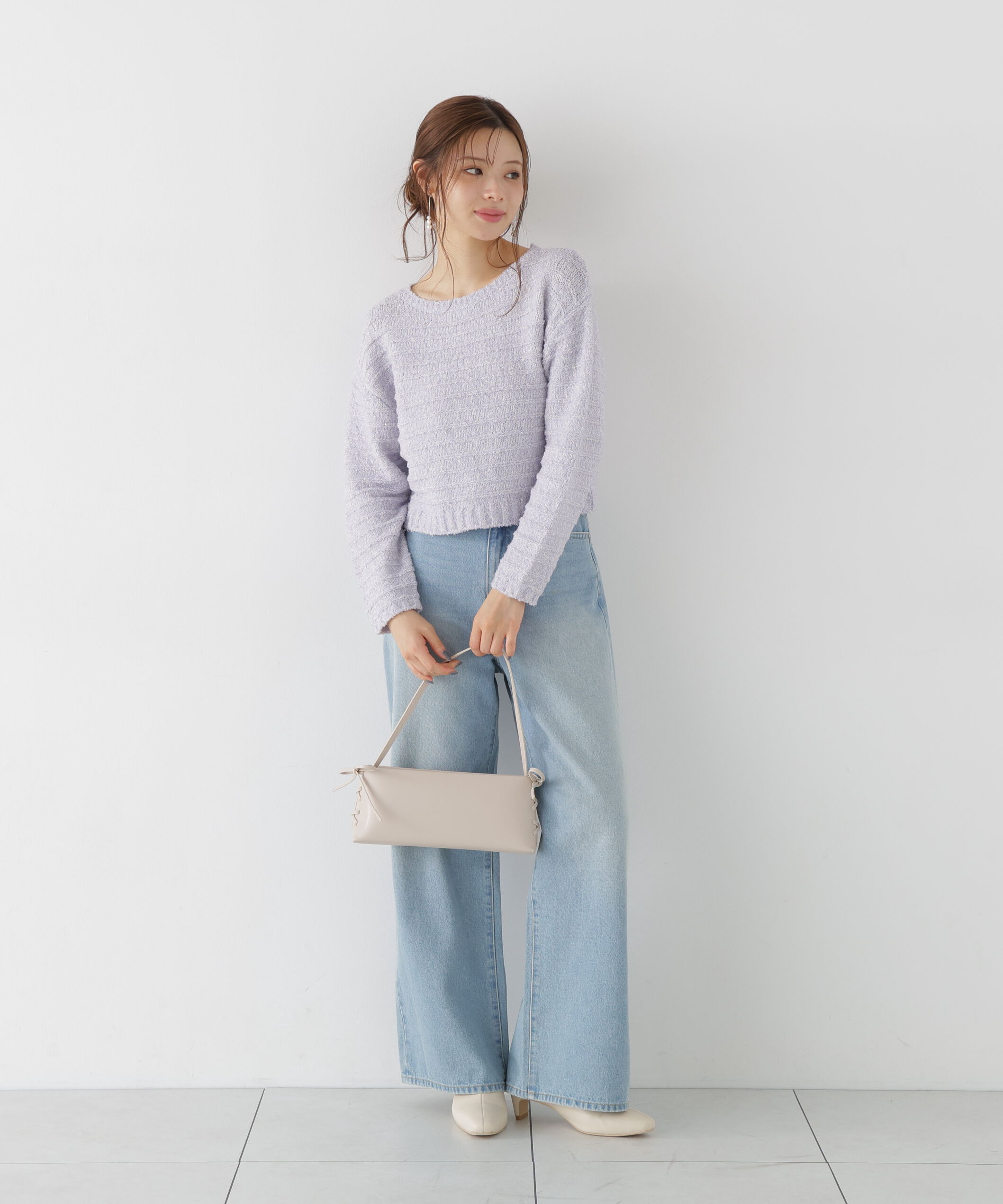 PROPORTION BODY DRESSING「＜加藤栞さん着用＞ラメブークレニットトップス」|ニット・セーター|