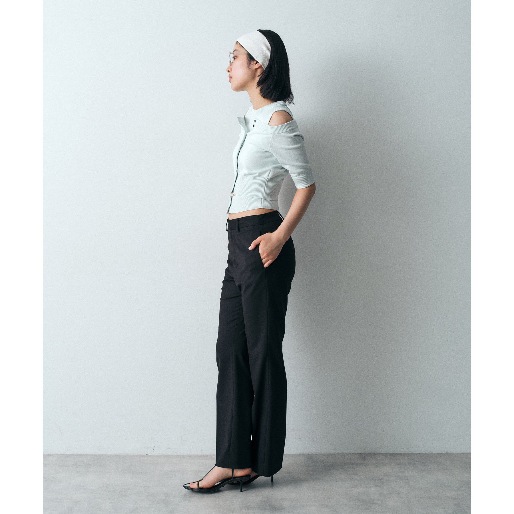 CODE A「design knit short cardigan」|カーディガン|