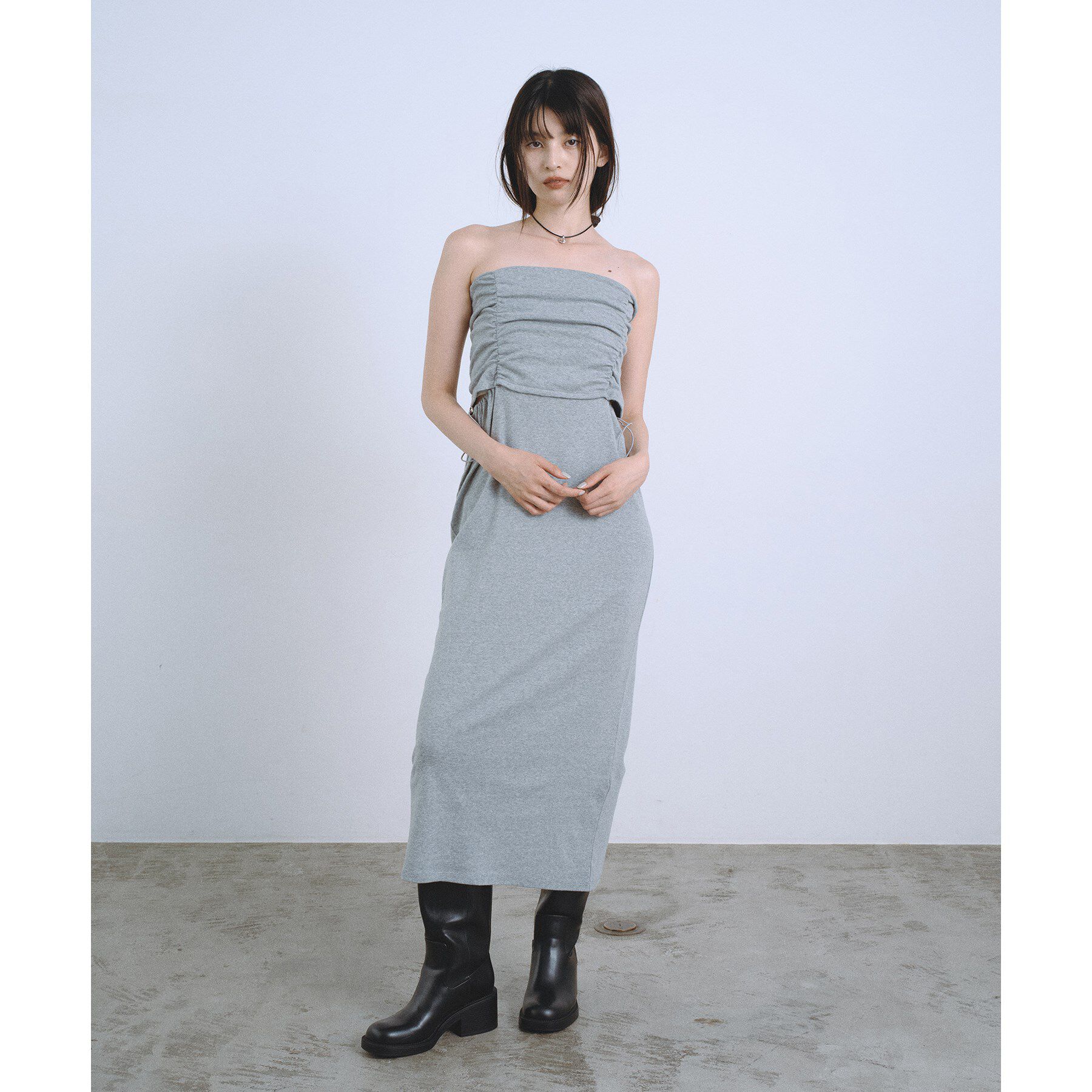 CODE A「drawstring skirt dress」|スカート|
