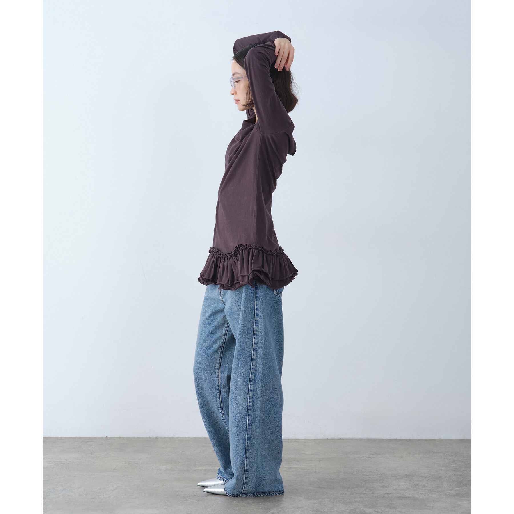 CODE A「easy ruffled tee」|Tシャツ・カットソー|