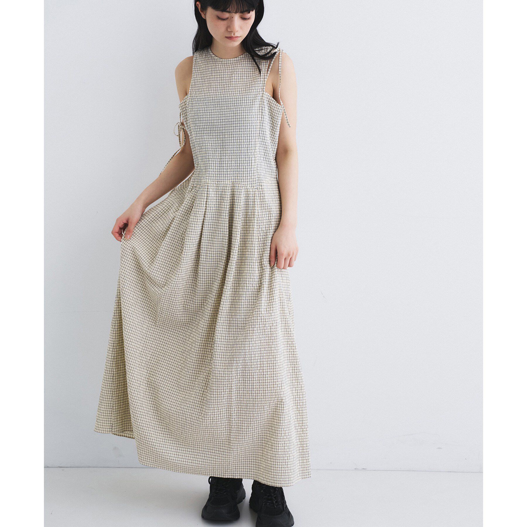 CODE A「shoulder ribbon dress」|ワンピース|