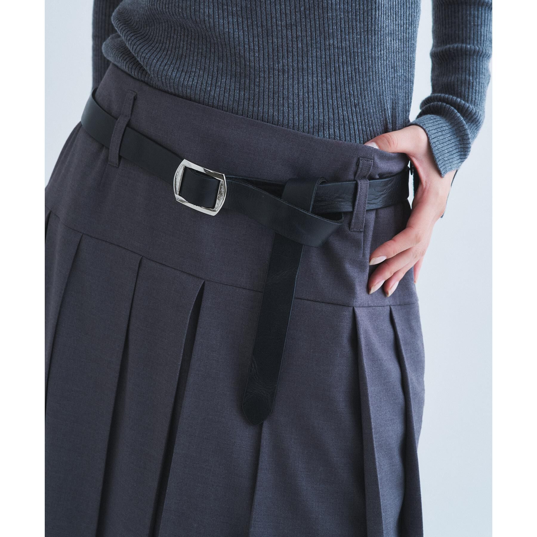 CODE A「soft pleated midi skirt」|スカート|