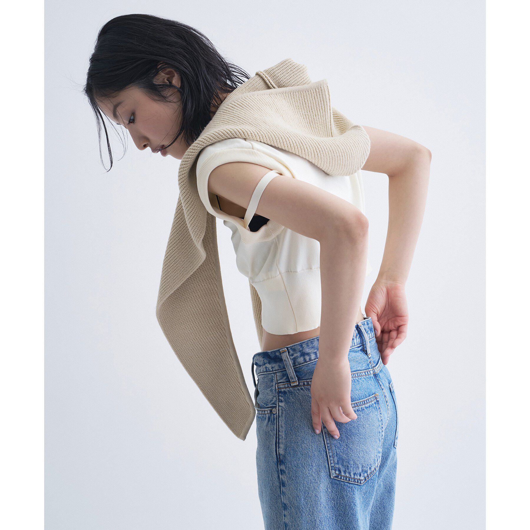 CODE A「piedi nudi｜RIB KNIT BALACLAVA」|ニット帽|