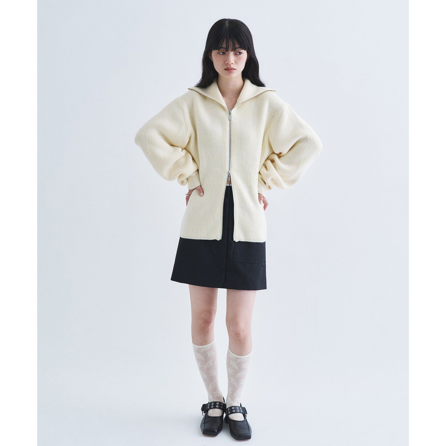 CODE A「form zip cardigan」|カーディガン|