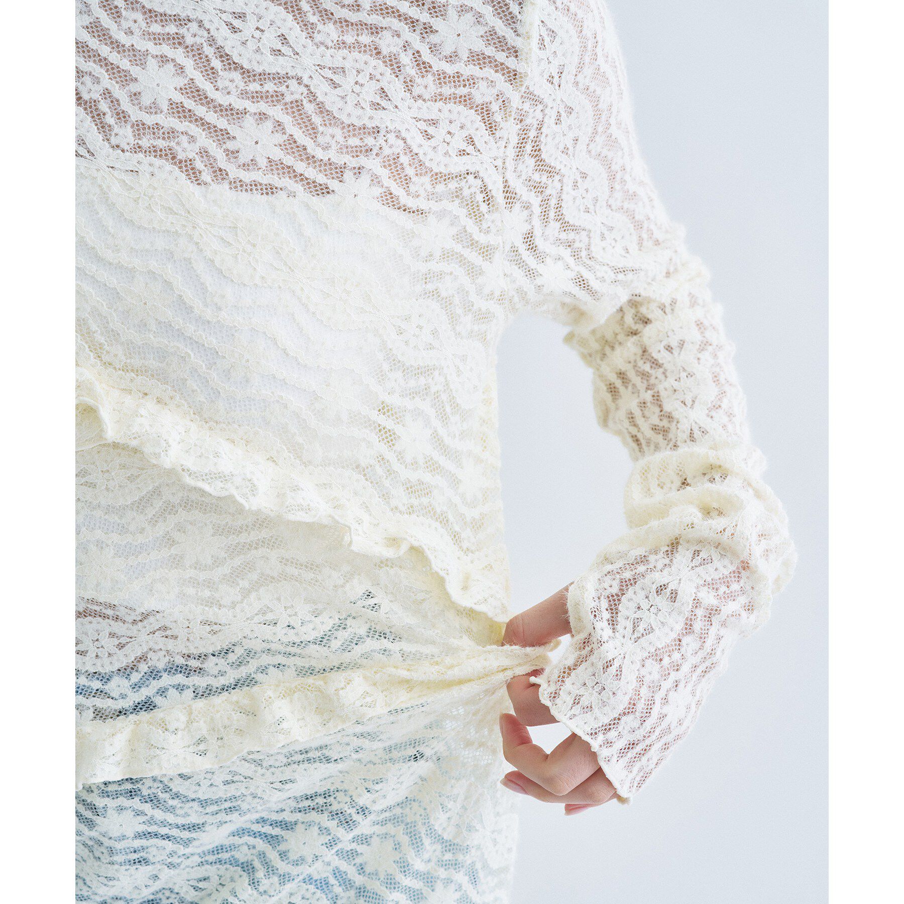 CODE A「veil lace Jersey dress」|ワンピース|