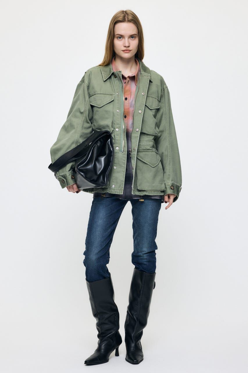 MOUSSY「BACKSATIN BDU ジャケット」|ブルゾン・スタジャン|