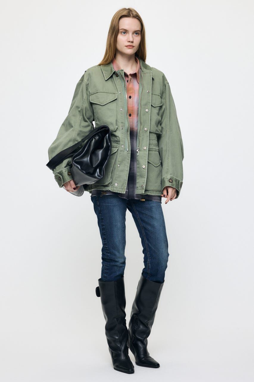 MOUSSY「BACKSATIN BDU ジャケット」|ブルゾン・スタジャン|