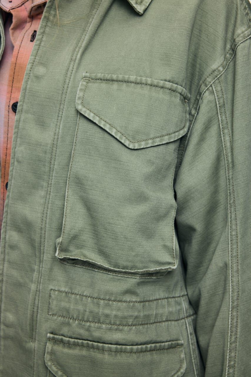 MOUSSY「BACKSATIN BDU ジャケット」|ブルゾン・スタジャン|