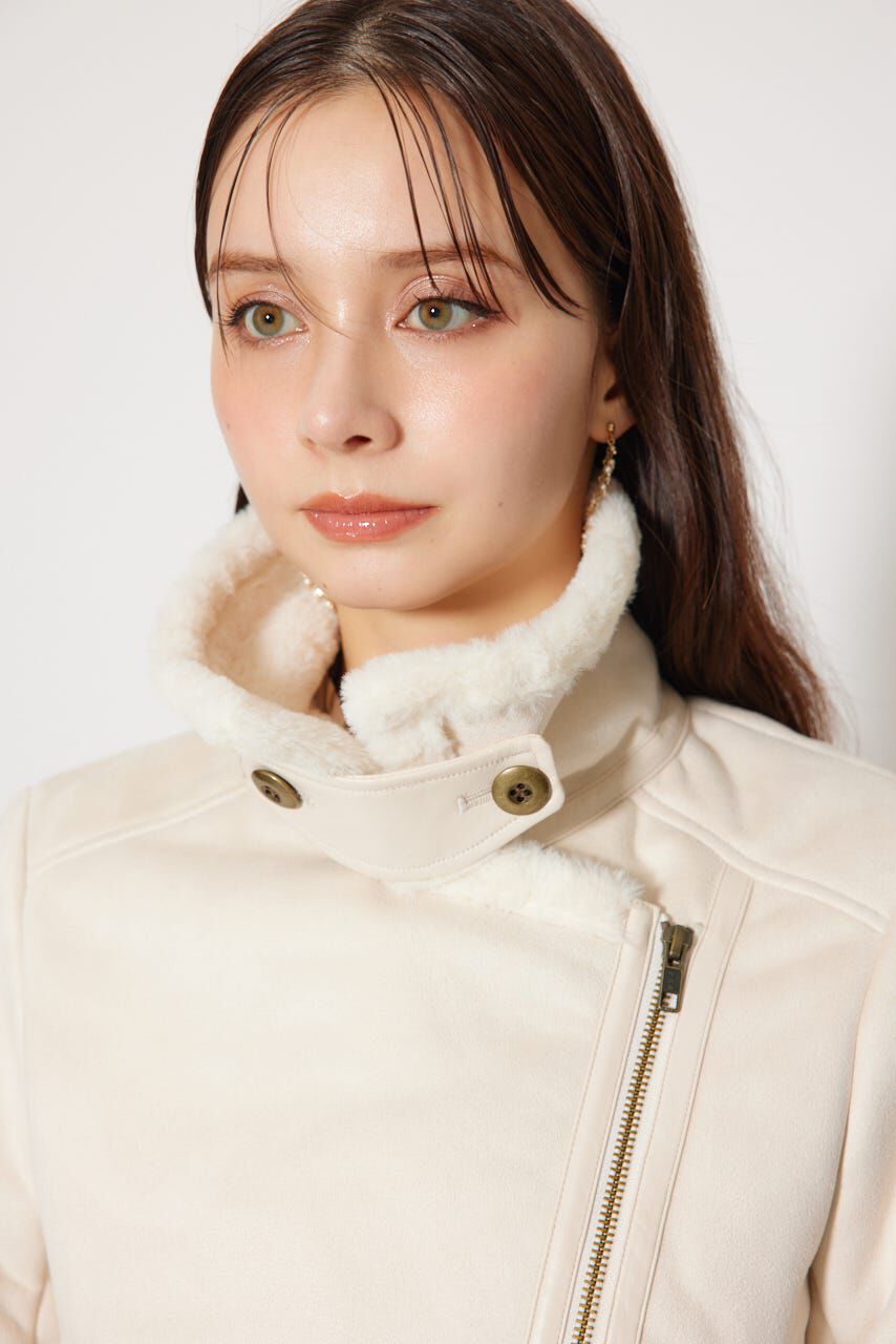 rienda「25AWフェイクスエードムートンライダースジャケット」|その他|