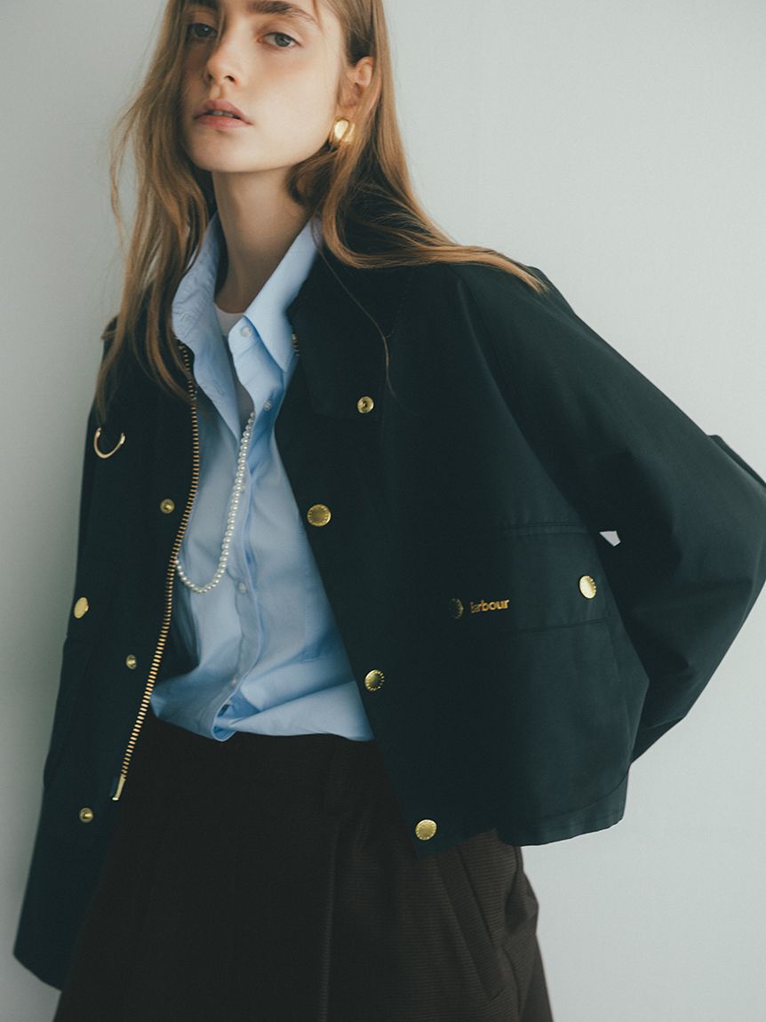 Mila Owen「【Barbour】別注 SPEY（スぺイ）ショートジャケット」|ブルゾン・スタジャン|BLK