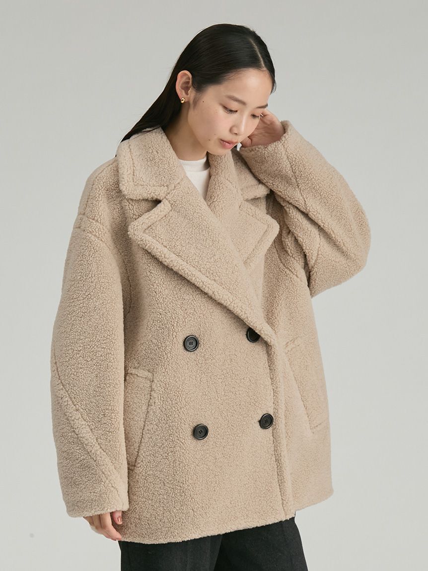 Mila Owen「【ECOPEL】ミディボアコート」|ステンカラーコート|