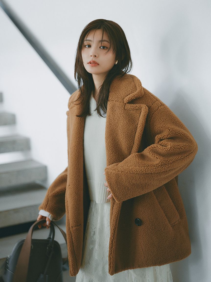 Mila Owen「【ECOPEL】ミディボアコート」|ステンカラーコート|