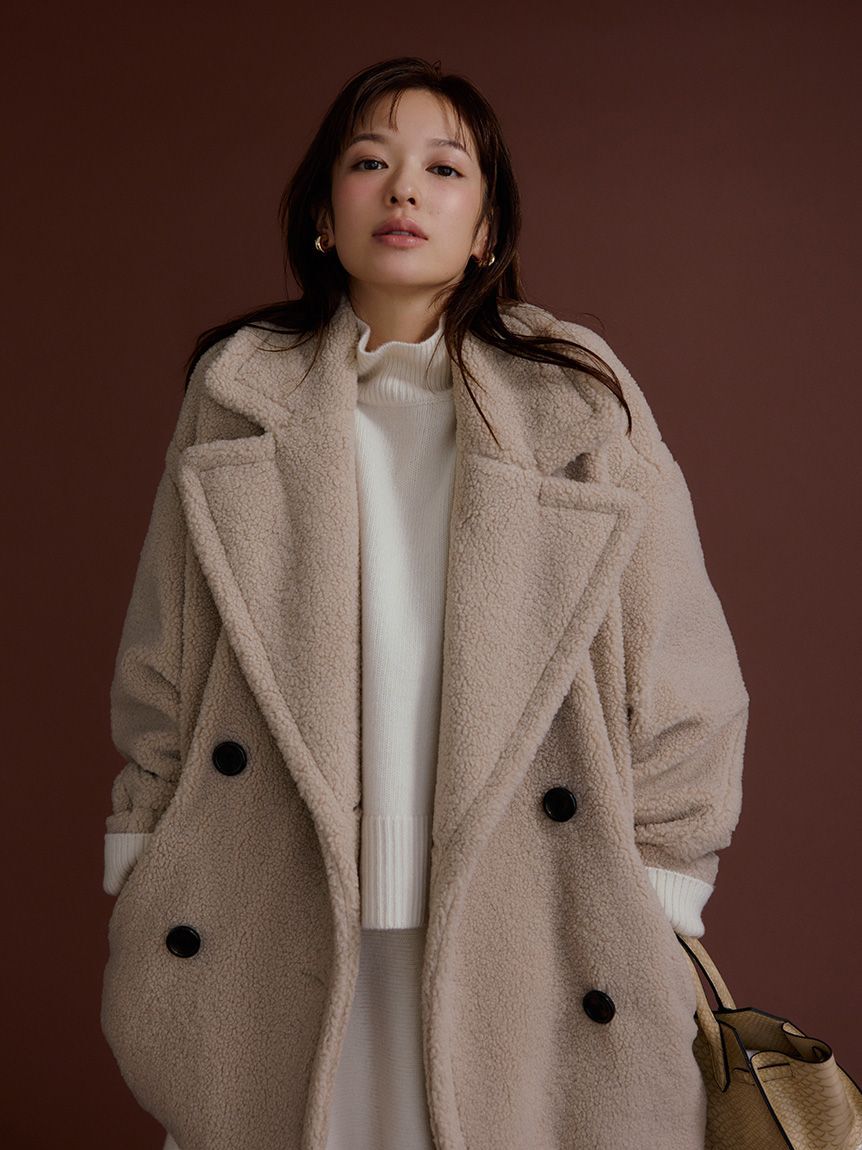 Mila Owen「【ECOPEL】ミディボアコート」|ステンカラーコート|LBEG