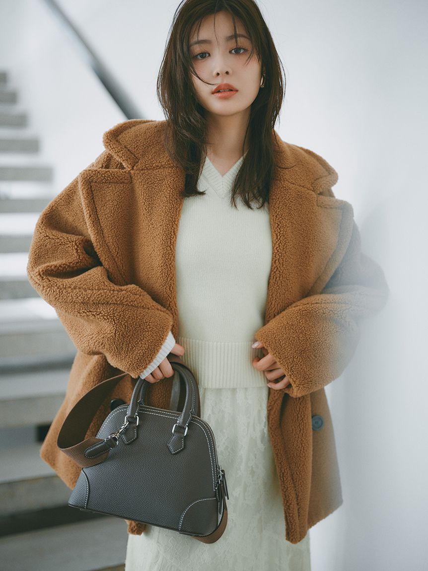 Mila Owen「【ECOPEL】ミディボアコート」|ステンカラーコート|CML