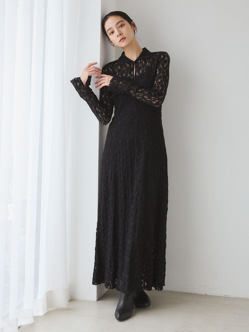 Mila Owen「ラッセルレーススキッパーカラーワンピース」|ワンピース|