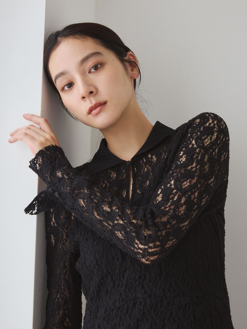Mila Owen「ラッセルレーススキッパーカラーワンピース」|ワンピース|