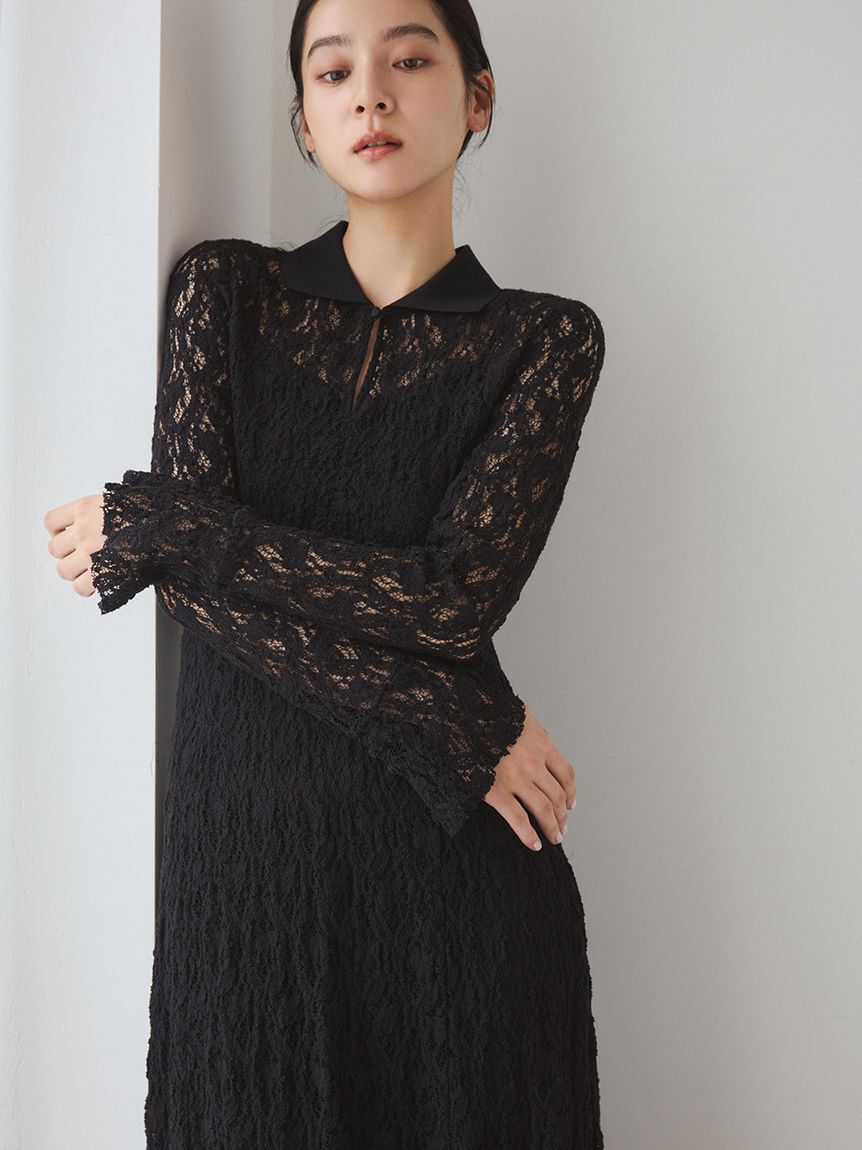 Mila Owen「ラッセルレーススキッパーカラーワンピース」|ワンピース|