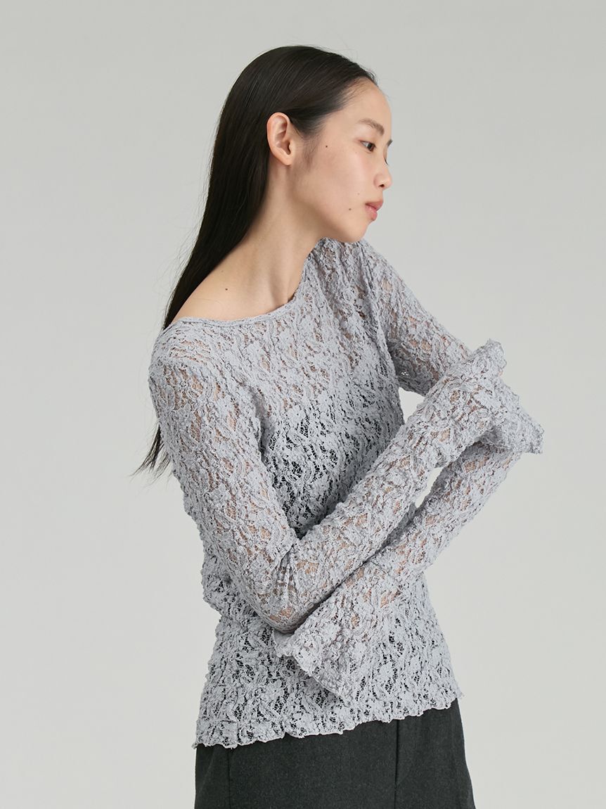 Mila Owen「ベルスリーブボートネックレーストップス」|Tシャツ・カットソー|