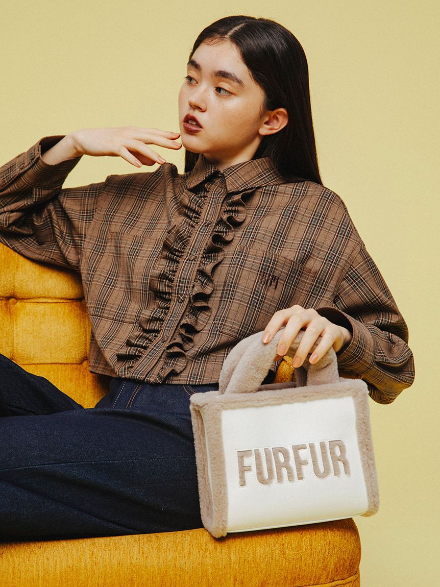 FURFUR「【WEB・一部店舗限定カラー】ムートンロゴトートバッグ」|トートバッグ|