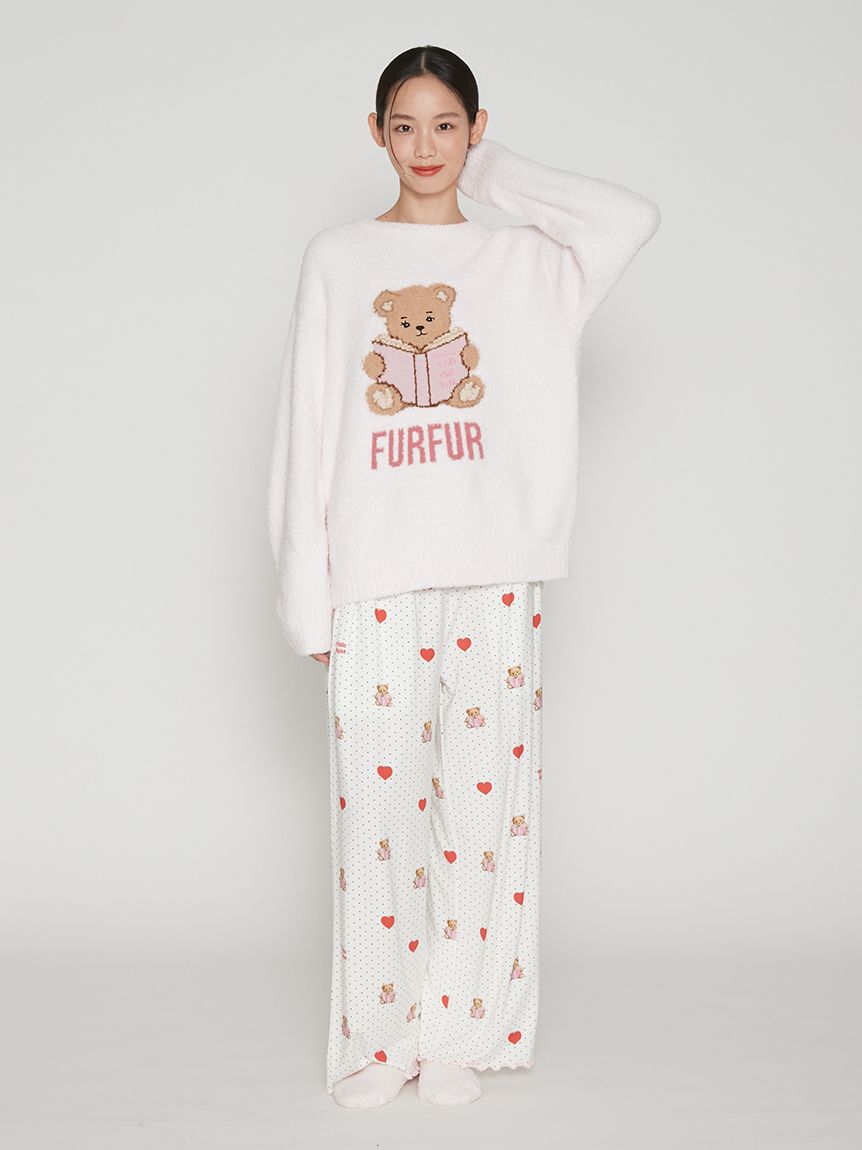 FURFUR「【FURFUR&times;gelato pique】ベアハートプリントロングパンツ」|ルームウェア|