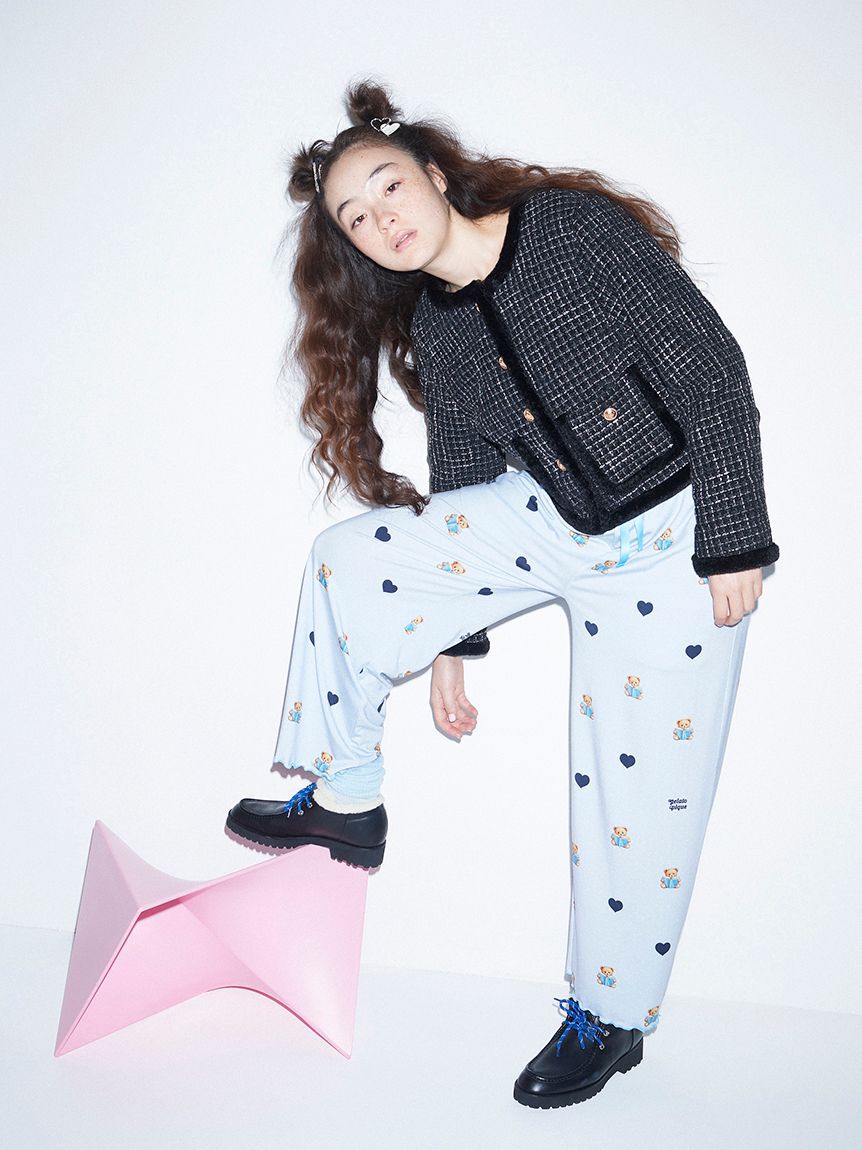 FURFUR「【FURFUR&times;gelato pique】ベアハートプリントロングパンツ」|ルームウェア|