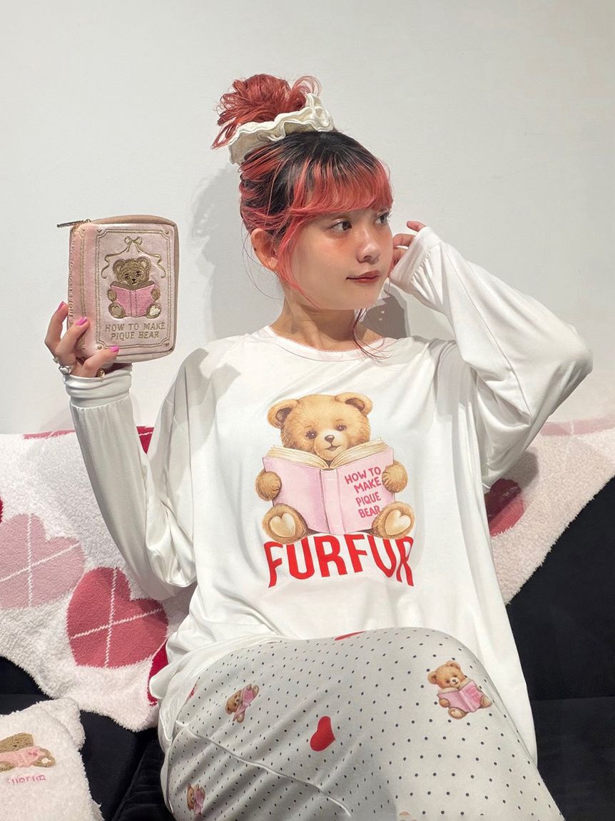 FURFUR「【FURFUR&times;gelato pique】ベアモチーフBOOKポーチ」|ポーチ|